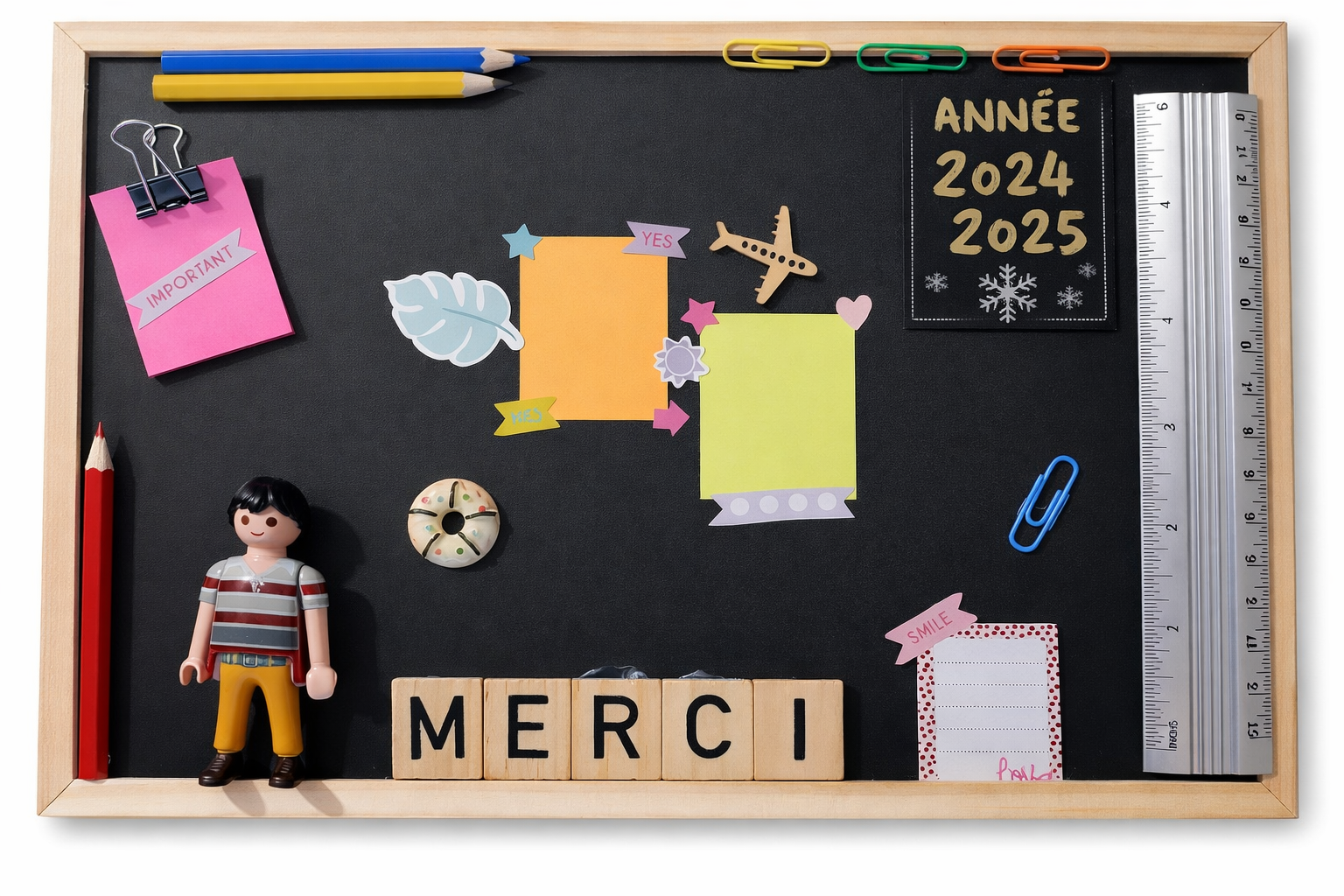 Ardoise « Merci » (Playmobile homme)
